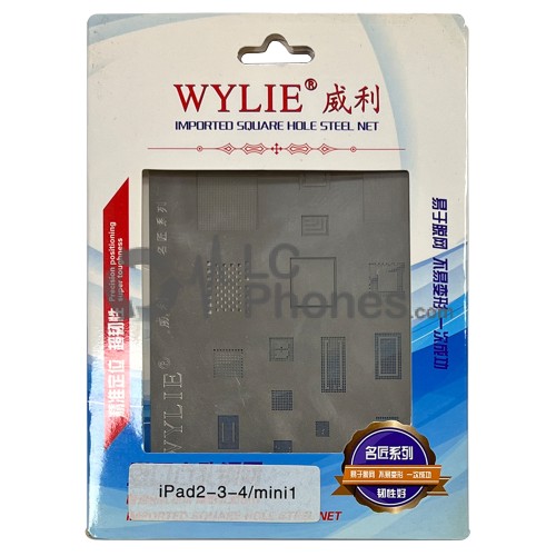 Wylie - IC Repair BGA Rework Reballing Stencil Template for iPad 2 / 3 / 4 / Mini A1432, A1454, A1456