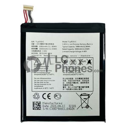 Alcatel A3 XL 9008 D/X - Battery TLP030JC 3080mAh 11.86Wh