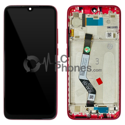 Xiaomi Redmi Note 7 / Note 7 Pro - Full Front LCD Digitizer with Frame Nebula Red < Service Pack >