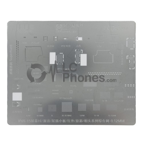 Amaoe - Face ID Dot Matrix Projector / LCD Screen Cable Reballing Stencil Template for iPhone 6S-15 Pro Max LCD:3