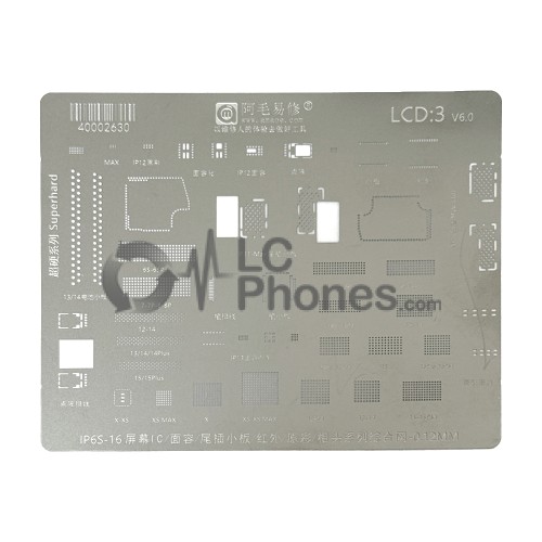 Amaoe - Face ID Dot Matrix Projector / LCD Screen Cable Reballing Stencil Template for iPhone 6S-15 Pro Max LCD:3