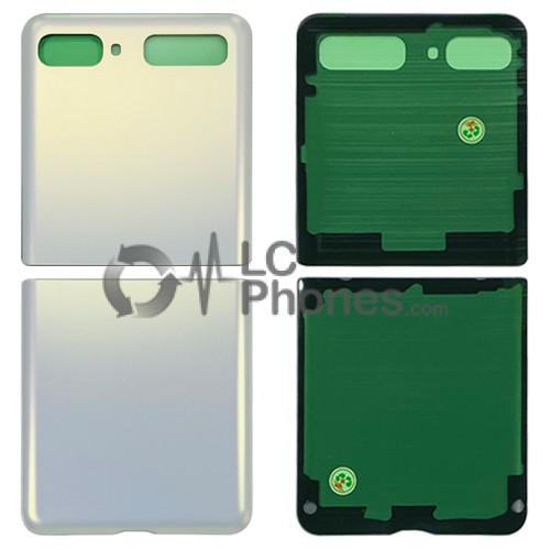 Samsung Galaxy Z Flip 5G F707 - Battery Cover Set with Adhesive Mystic White