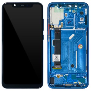 Xiaomi Mi 8 - Full Front LCD Digitizer with Frame Blue 