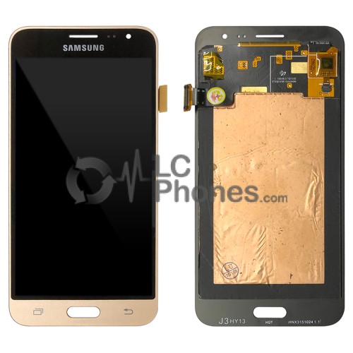 Samsung Galaxy J3 2016 J320F - Full Front LCD Digitizer Gold (Original Remaded)