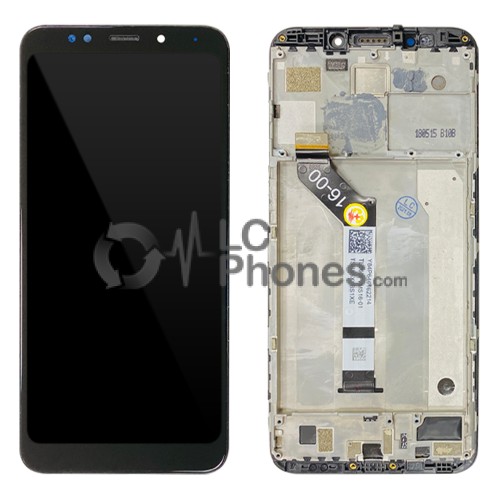 Xiaomi Redmi 5 Plus - Full Front LCD Digitizer with Frame Black