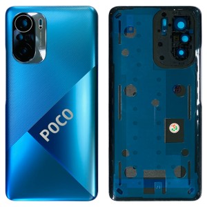 Xiaomi Poco F3 - Battery Cover with Adhesive & Camera Lens Deep Ocean Blue