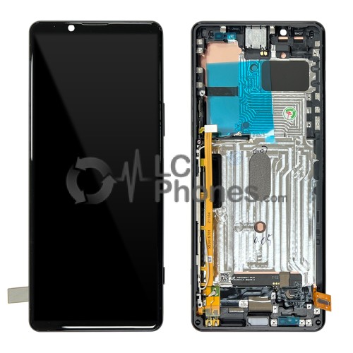 Sony Xperia 1 II - Full Front LCD Digitizer Black with Frame < Service Pack >