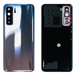 Huawei P40 Lite 5G - Battery Cover with Adhesive & Camera Lens Space Silver