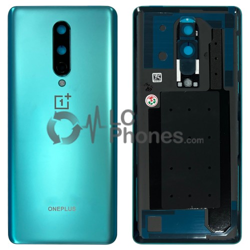 OnePlus 8 - Battery Cover with Adhesive & Camera Lens Glacial Green