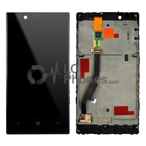 Nokia Lumia N720 - Full front LCD with frame Black