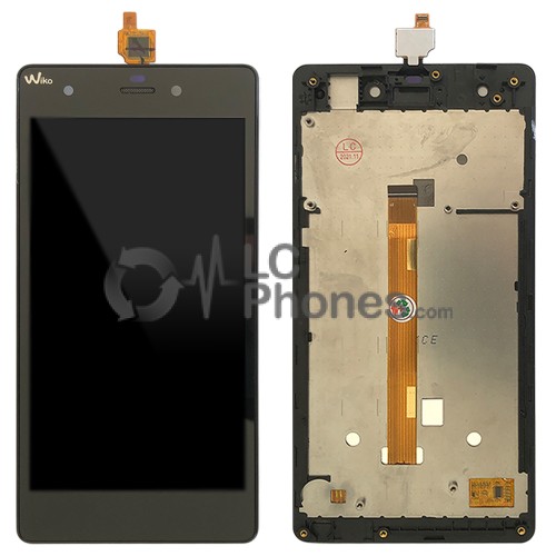 Wiko Pulp - Full Front LCD Digitizer with Frame Black