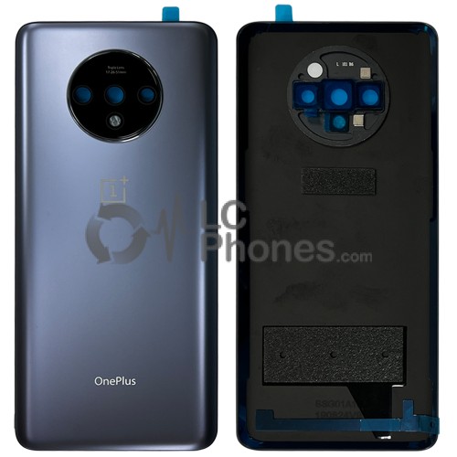 OnePlus 7T - Battery Cover with Adhesive & Camera Lens Frosted Silver