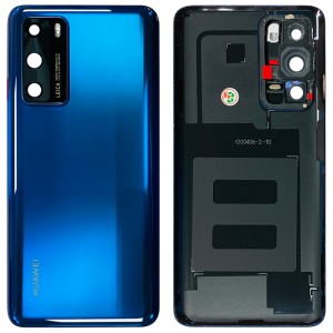 Huawei P40 - OEM Battery Cover with Camera Lens Deep Sea Blue