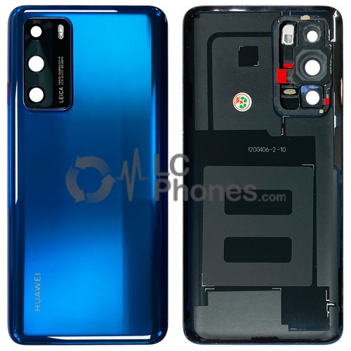 Huawei P40 - OEM Battery Cover with Camera Lens Deep Sea Blue