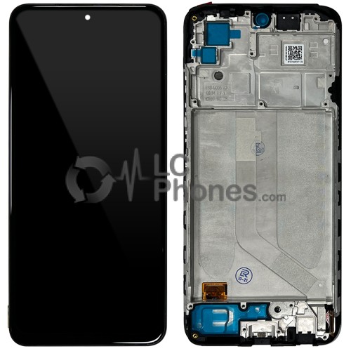 Xiaomi Redmi Note 10 / Redmi Note 10S - Full Front LCD Digitizer with Frame Black