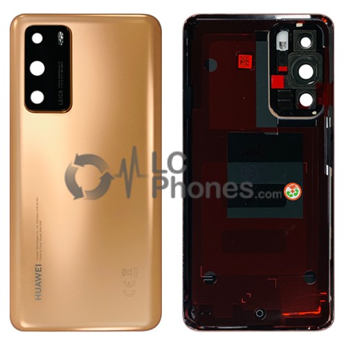 Huawei P40 - Battery Cover Blush Gold With Camera Lens < Service Pack >