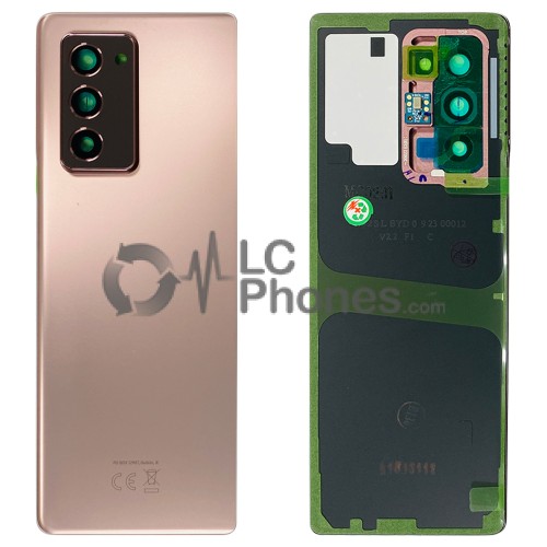 Samsung Galaxy Z Fold2 5G F916 - Battery Cover Original with Camera Lens and Adhesive Mystic Bronze < Service Pack >