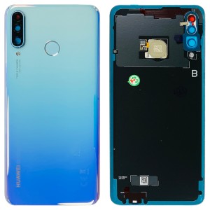 Huawei P30 Lite New Edition - Battery Cover Original with Camera Lens and Adhesive Breathing Crystal (48MP) 