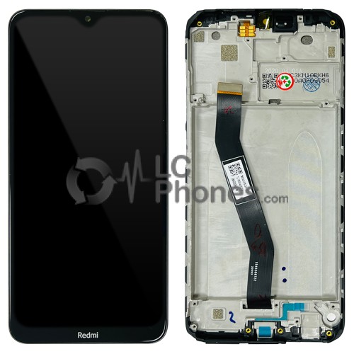 Xiaomi Redmi 8A Pro - Full Front LCD Digitizer with Frame Midnight Grey < Service Pack >