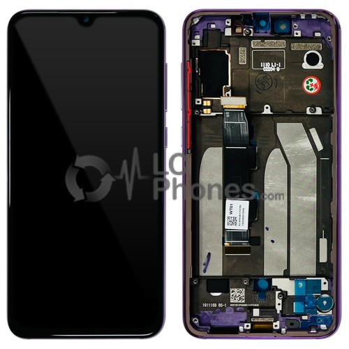 Xiaomi Mi 9 SE - Full Front LCD/ OLED Digitizer With Frame Purple < Service Pack >