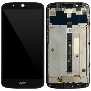 Acer Liquid Zest Plus - Full Front LCD Digitizer with Frame Blue