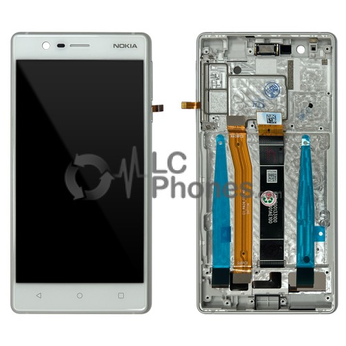 Nokia 3 TA-1020 / TA-1032 - Full Front LCD Digitizer With Frame White