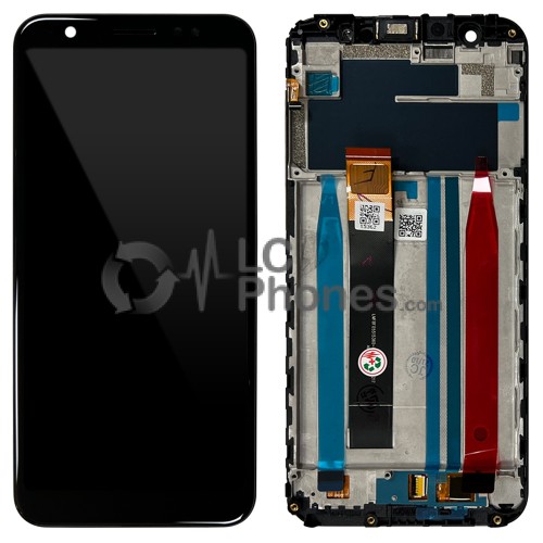 Asus Zenfone Max (M1) ZB555KL - Full Front LCD Digitizer with Frame Black