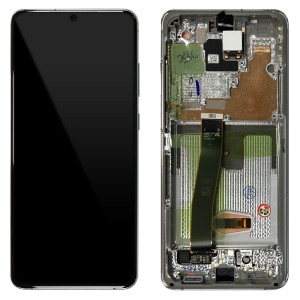 Samsung Galaxy S20 Ultra G988 / S20 Ultra 5G G988 - Full Front LCD Digitizer Cloud White  Without Camera