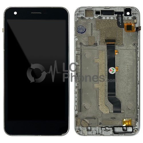 ZTE Vodafone Smart Ultra 6 VF-995N - Full Front LCD Digitizer With Frame Black FPC-T55QUS28BV4F