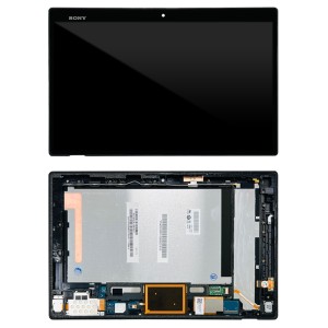 Sony Xperia Tab Z 10.1inch - Full Front LCD Digitizer with Frame Black