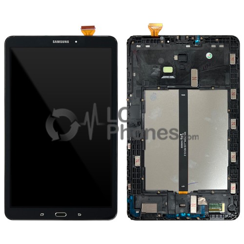 Samsung Galaxy Tab A 10.1 2016 T580 / T585 - Full Front LCD Digitizer with Frame Black < Service Pack >