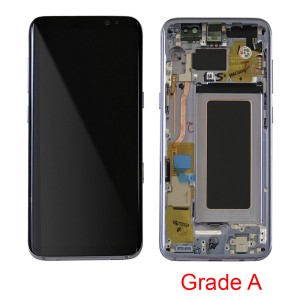 Samsung Galaxy S8 G950F - Full Front LCD Digitizer With Frame Orchid Grey  Grade A
