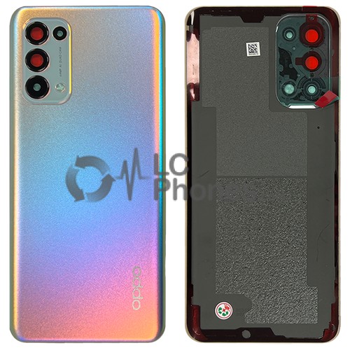 OPPO Find X3 Lite CPH2145 - Battery Cover with Adhesive & Camera Lens Galactic Silver