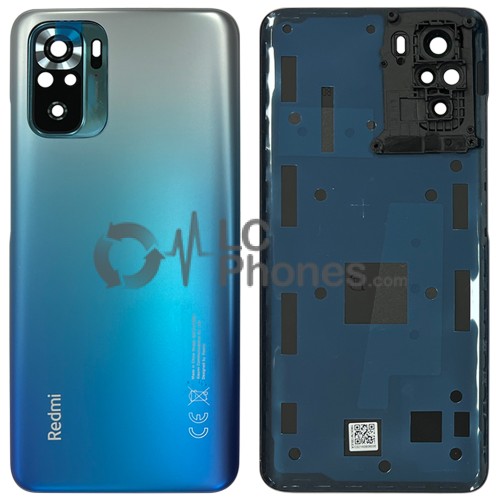 Xiaomi Redmi Note 10S - Battery Cover with Adhesive & Camera Lens Deep Sea Blue