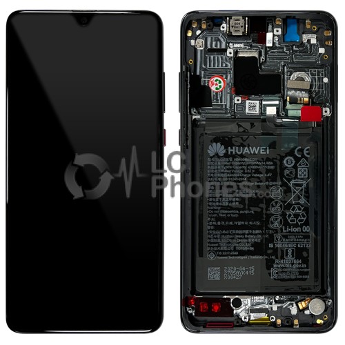 Huawei Mate 20 - Full Front LCD Digitizer With Frame Black < Service Pack >