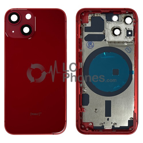 iPhone 13 Mini - Back Housing Cover with Buttons Red