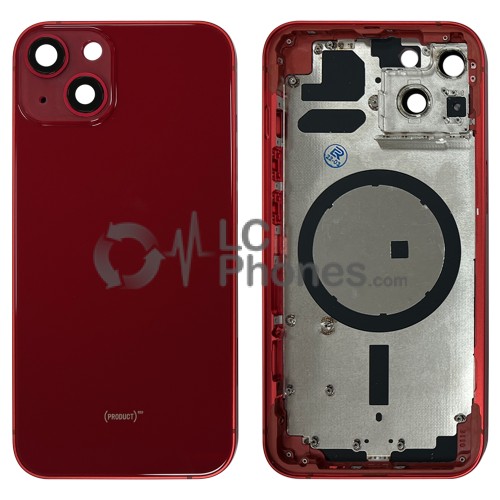 iPhone 13 - Back Housing Cover with Buttons Red