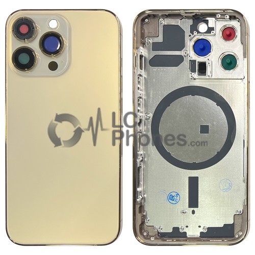 iPhone 13 Pro - Back Housing Cover with Buttons Gold