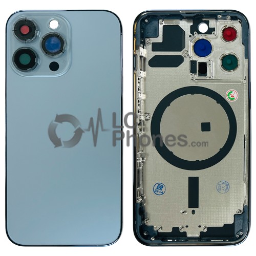 iPhone 13 Pro - Back Housing Cover with Buttons Sierra Blue