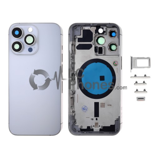 iPhone 13 Pro - Back Housing Cover with Buttons Silver