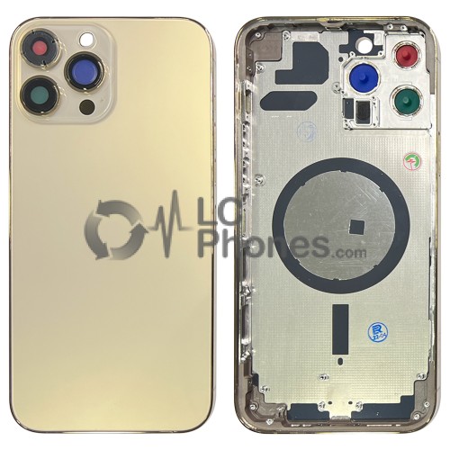 iPhone 13 Pro Max - Back Housing Cover with Buttons Gold