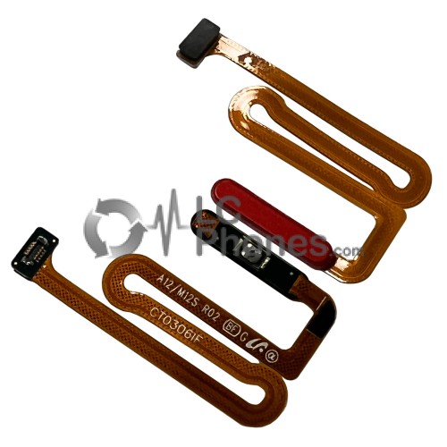 Samsung Galaxy A12 A125 - Fingerprint Button Flex Cable Red