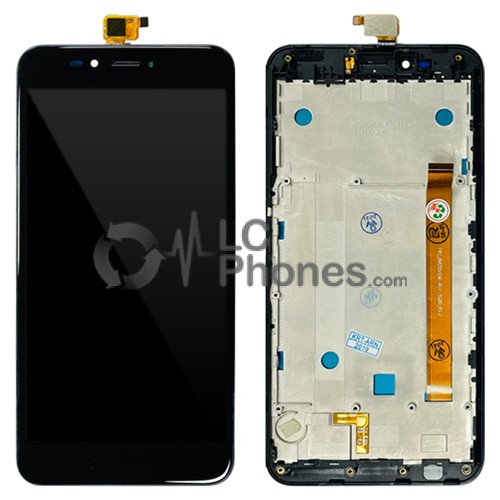 Wiko U Pulse - Full Front LCD Digitizer with Frame Black