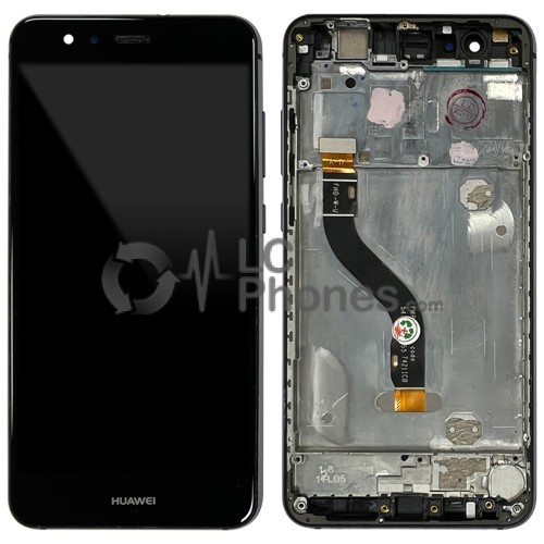 Huawei Ascend P10 Lite WAS-LX1A - Full Front LCD Digitizer Black With Frame (FHD-W-U)