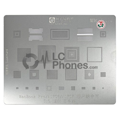 Amaoe - IC Repair BGA Rework Reballing Stencil Template for Macbook Pro A1706 / A1707 Mac5