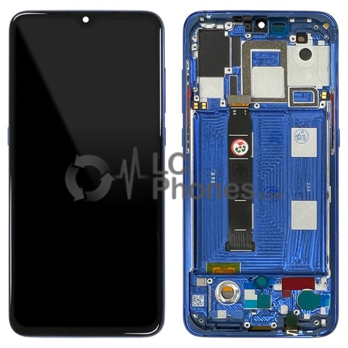 Xiaomi Mi 9 - Full Front LCD Digitizer with Frame Ocean Blue