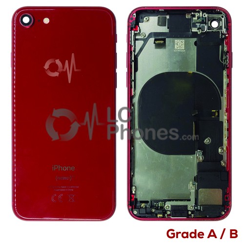 iPhone 8 - Back Housing Cover Full Assembly Grade A/B Red (Original Used)