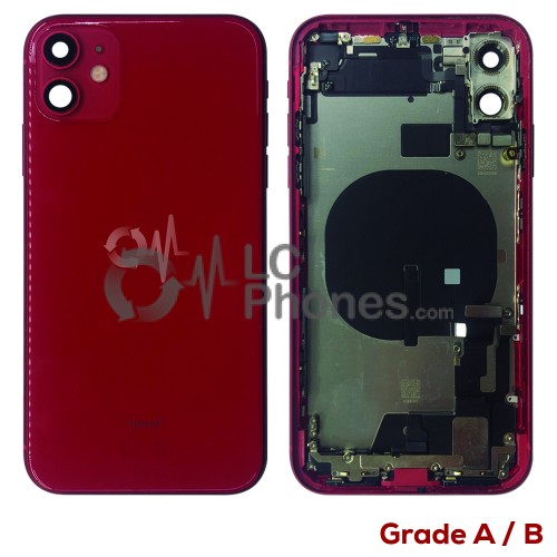 iPhone 11 - Back Housing Cover Full Assembly Grade A/B Red (Original Used)