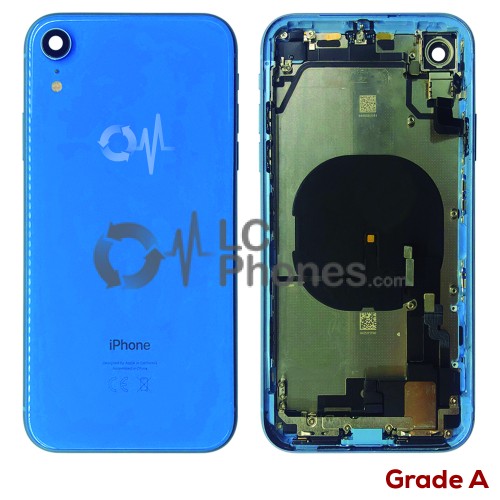 iPhone XR - Back Housing Cover Full Assembly Grade A Blue (Original Used)