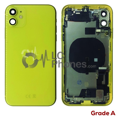 iPhone 11 - Back Housing Cover Full Assembly Grade A Yellow (Original Used)